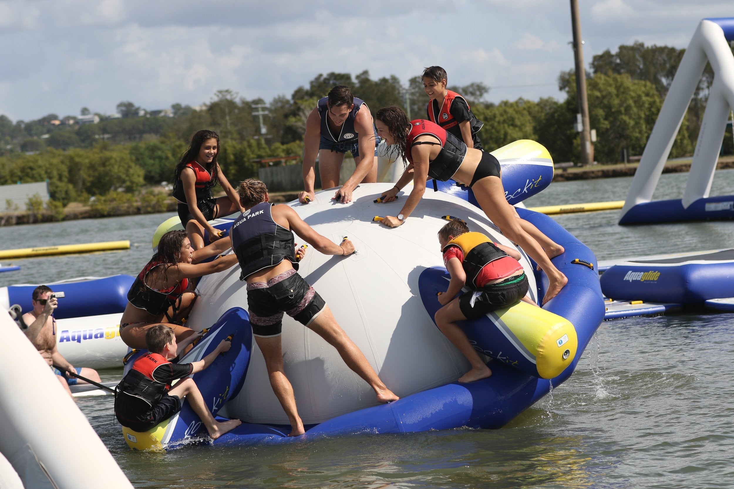 Campground Inflatable Water Features Are Hit For Everyone! - Water Warrior Services