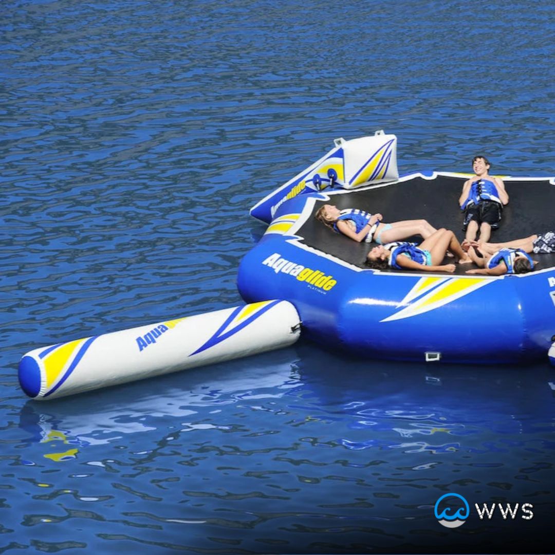 Aquaglide Rebound 20 Aquapark with Slide and I - Log - Water Warrior Services